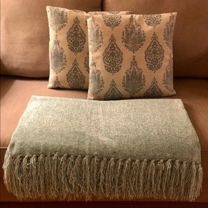 Pier 1 Blanket & Pillows